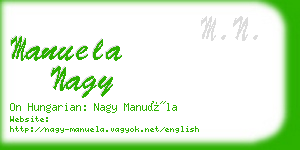 manuela nagy business card
